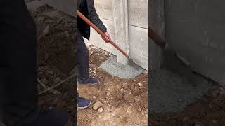 Cement fence column bottom grouting process [upl. by Tsuda]