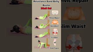 Resistance Band Belly Buster shorts viral bellyfatloss short hipworkout [upl. by Eyatnod]