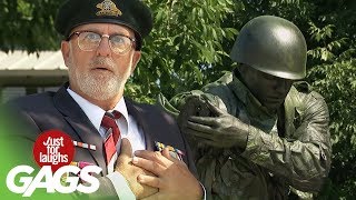 Soldier Statue Comes To Life Prank [upl. by Yenttirb]