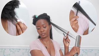 Dyson Airstrait Demo on Type 4 Natural Hair [upl. by Janessa]