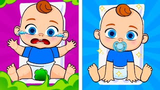 Taking Care Of New Baby Song  Happy Kids Diaper Song More Baby Pets Kids Songs amp Nursery Rhymes [upl. by Ytomit]