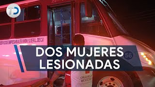 Dos mujeres lesionadas tras fuerte percance de camión [upl. by Onateag]