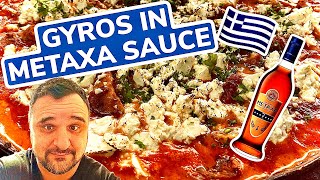 GRILL GYROS in METAXA SAUCE selber GRILLEN  Klaus grillt [upl. by Grose]