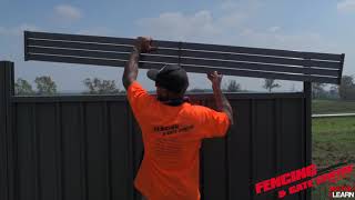 How To Install Lattice Into A Colorbond Fence [upl. by Monetta]