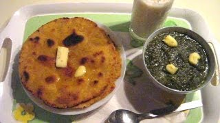 Original Makki Ki Roti And Sarson Ka Saag Recipe With Cornmeal Indian Bread [upl. by Annuahsal]