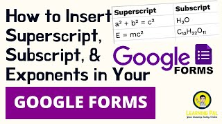 How to Enter Subscript and Superscript in Google Sheets [upl. by Dulcia]