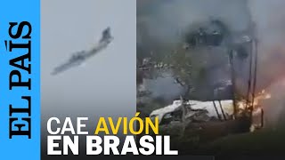 BRASIL  Un avión de pasajeros se desploma en São Paulo [upl. by Ojybbob709]