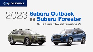 2023 Subaru Outback vs 2023 Subaru Forester  What Are The Differences [upl. by Marbut]