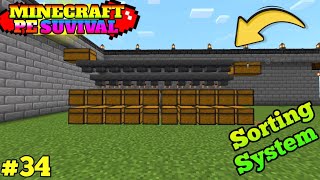 Minecraft EASY Automatic Sorting System 121  Auto sorter 34 [upl. by Earahc94]