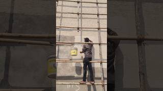 Texture painting on walls construction home painting viralvideo shorts [upl. by Aicemat799]