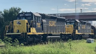 Kicking Railcars on the SLWC at Oklahoma City OK August 19 2024 [upl. by Sueddaht154]