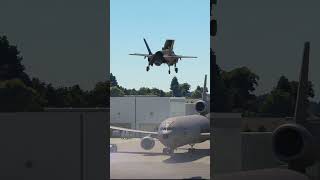 United States Jet F35 escorting US Air Force planes and landing [upl. by Narine]