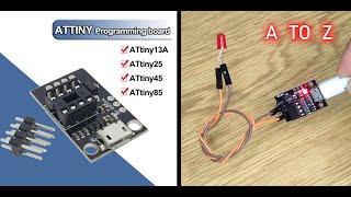 Pluggable ATTINY Development Board For ATtiny13AATtiny25ATtiny45ATtiny85 Programming Micro Usb [upl. by Naffets445]