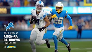 AmonRa St Browns best plays from 165yard game vs Chargers  Week 10 [upl. by Hilton]