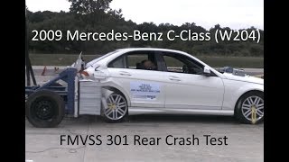 20082014 MercedesBenz CClass Sedan C 300  W204 FMVSS 301 Rear Crash Test 50 Mph [upl. by Odraude]