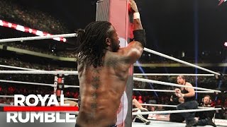 Kofi Kingston pulls off another miraculous save in the Royal Rumble Match Royal Rumble 2017 [upl. by Zebaj593]