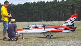 GIANT RC MODEL JET ALBATROS L39 FLIGHT DEMO RC TURBINE JET  Flugfest Damelang 2017 [upl. by Cirillo]