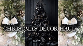 CHRISTMAS DECORATING 2024BLACK amp WHITECHRISTMAS DECOR HAULBLACK TIE CHRISTMAS [upl. by Imefulo]