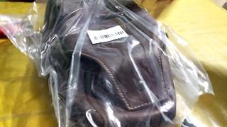 Unboxing  BULLCAPTAIN Men Genuine Leather Shoulder Bag [upl. by Gnos]