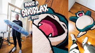 CUSTOM SNORLAX RUG  Full Tufting Process  Make A Custom Rug [upl. by Tristas]