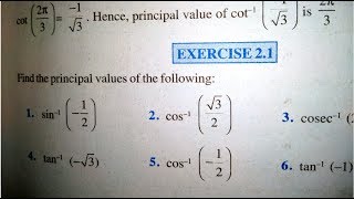 12 th NCERT MathematicsINVERSE TRIGONOMETRIC FUNCTIONS EXERCISE 21 SolutionPathshala Hindi [upl. by Nosecyrb785]