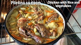 PIRJAN Chicken with Rice and Vegetables  Bosnian Food Piletinu sa Rižom Recept [upl. by Rhianna]