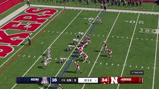 Stewartverse Big Ten  Arizona 11 at 21 Nebraska 11  Week 3 [upl. by Leraj]