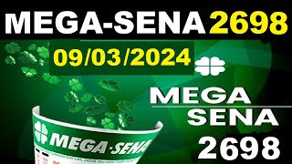 Dicas de ouro  Mega Sena 2698 2024 Sorteio PALPITES Premiação [upl. by Aney]