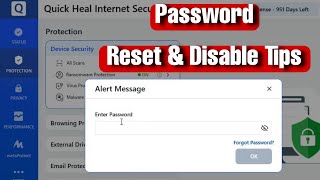 Quick Heal Antivirus Software Password Reset amp Desable 📁🔑 [upl. by Charleton830]