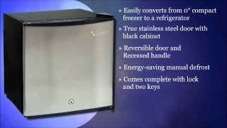 EdgeStar CRF150SS  Small Refrigerator with Freezer [upl. by Ydroj]