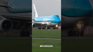 KLM Martinair Cargo Boeing 747 400 landing Polderbaan Reg PHCKB [upl. by Cuttie]