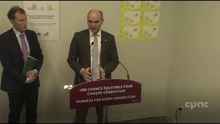 Marc Miller et JeanYves Duclos annoncent des mesures sur le logement à Québec – 27 mars 2024 [upl. by Ahola591]