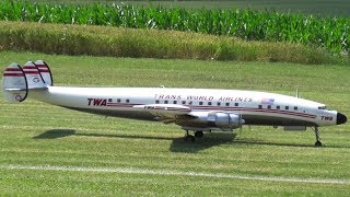 FANTASTIC TWA SUPER CONSTELLATION L1049 SCALE RC MODEL AIRPLANE [upl. by Killen]