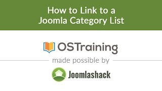 Joomla Beginner Class Lesson 14 How to Link to a Joomla Category List [upl. by Ahsinwad]