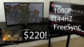 144hz Curved budget monitor for 220  msi Optix G24C [upl. by Neelhtak963]