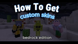 How to get custom skins in Minecraft bedrock edition [upl. by Basia322]