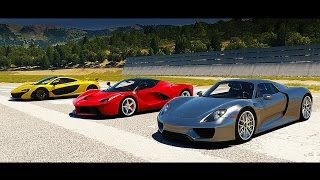 2000m Drag Race  P1 vs 918 vs Laferrari  Assetto Corsa [upl. by Enelyw]