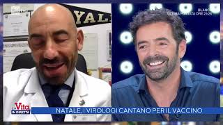 Natale i virologi cantano per il vaccino  La vita in diretta 21122021 [upl. by Greenwald]