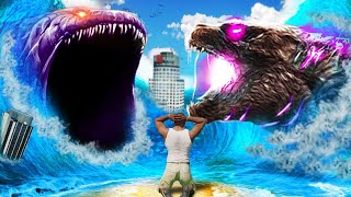 NEW EMPIRE GODZILLA vs DARK BLOOP In GTA 5 Mods [upl. by Adnohsek538]