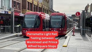 Parramatta Light Rail Tram Testing Video [upl. by Accebar]