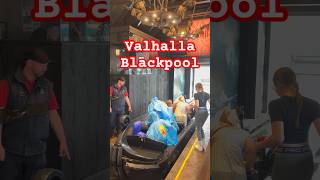 Valhalla Blackpool Pleasure Beach Ride 💦 themepark rollercoaster water ride blackpool rider [upl. by Kendyl]