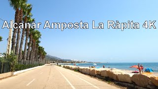 Alcanar  Amposta  La Rapita Tarragona Cataluña España Conduciendo 4K Viaje en Coche [upl. by Ardnusal477]