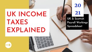 UK Tax Bands amp Calculating Tax on Income via Spreadsheet FY2021 [upl. by Oran624]