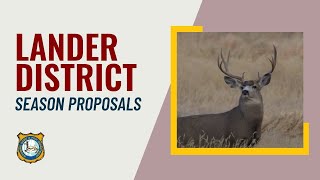 Lander  2024 Proposed Hunting Seasons [upl. by Vokaay128]