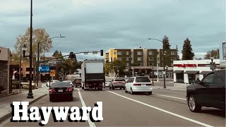 Hayward California  Driving Across Downtown [upl. by Wilmette]