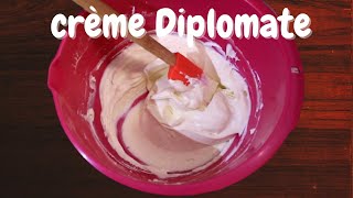 Crème Diplomate Idéal pour Number Cake  Tropezienne  Fraisier [upl. by Nidnerb]