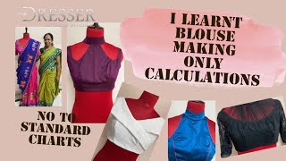 Blouse drafting amp cutting course  NO STANDARD CHARTS  ONLY CALCULAIONS blouses blouse [upl. by Yup]