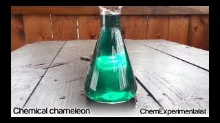 Beautiful Chemical Chameleon KMnO4NaOHSugarH2O  Color Changing [upl. by Egroeg]