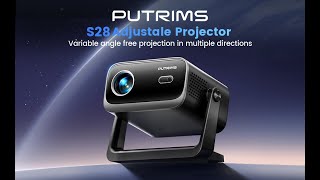 PUTRIMS 145°Adjustable Stand Mini Projector with WiFi and Bluetooth [upl. by Suiravat]