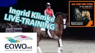 LIVETraining mit Ingrid Klimke EQUITANA 2017  EQWOtv [upl. by Aural]